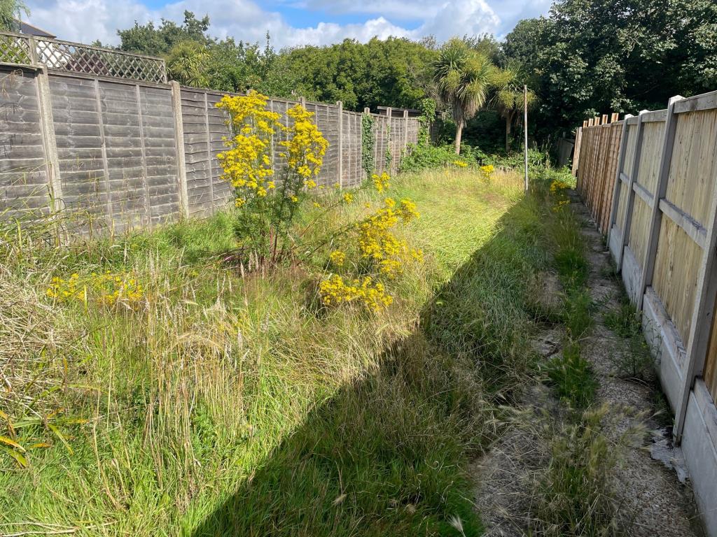 Lot: 11 - FOUR-BEDROOM HOUSE FOR IMPROVEMENT - Rear garden